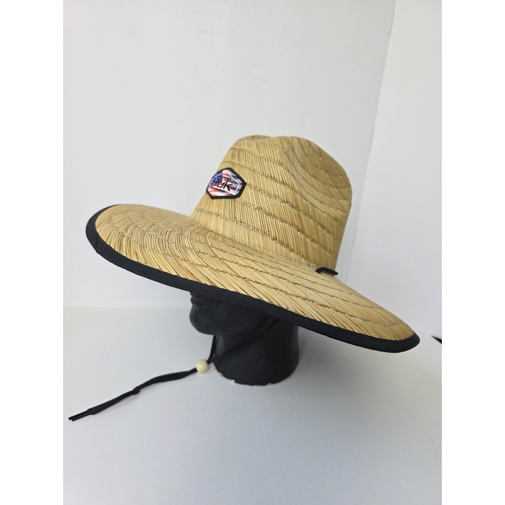 HUK Camo Patch straw hat sunhat unisex NWT one size